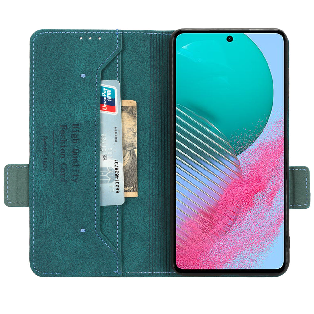 For Samsung Galaxy M54 5G / F54 5G Wallet Phone Case Hardware Decor PU Leather Cover with Stand For Samsung Galaxy M54 5G / F54 5G Wallet Phone Case Hardware Decor PU Leather Cover with Stand